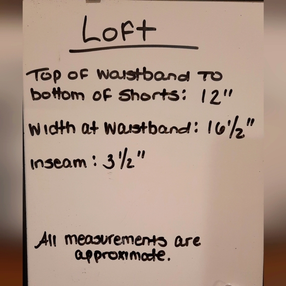 Loft Blue/White Embroidered Shorts size 8 - Picture 11 of 11
